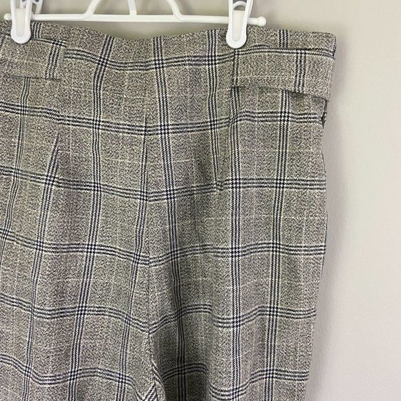 NWT TOPSHOP Grey Checkered Crop Trousers - Picture 6 of 10